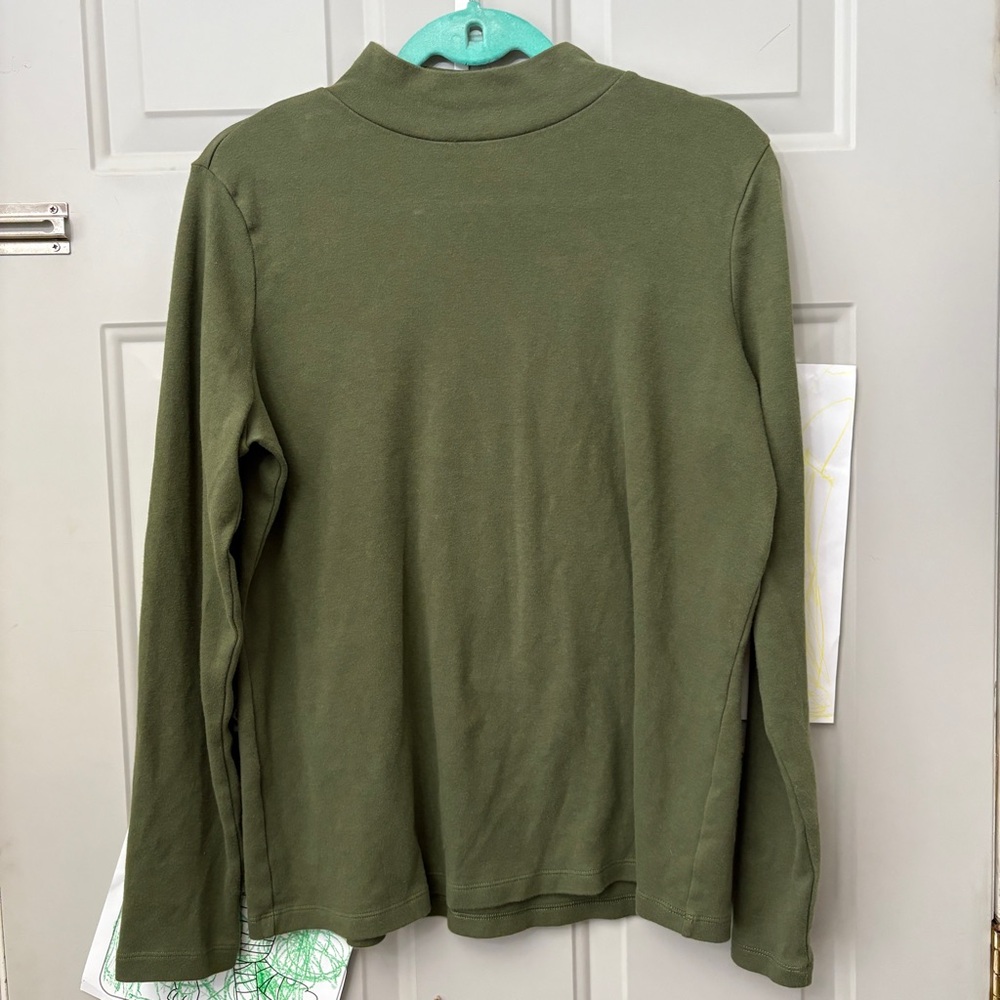 Kim Rogers Forest Green Cotton Top